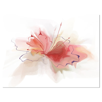 « rose aquarelle fleur esquisse », reproduction d’art sur toile tendue