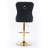 Baldock 2PC Swivel Adjustable Height Barstools,Modern Upholstered Stools with Tufted Back-248525860