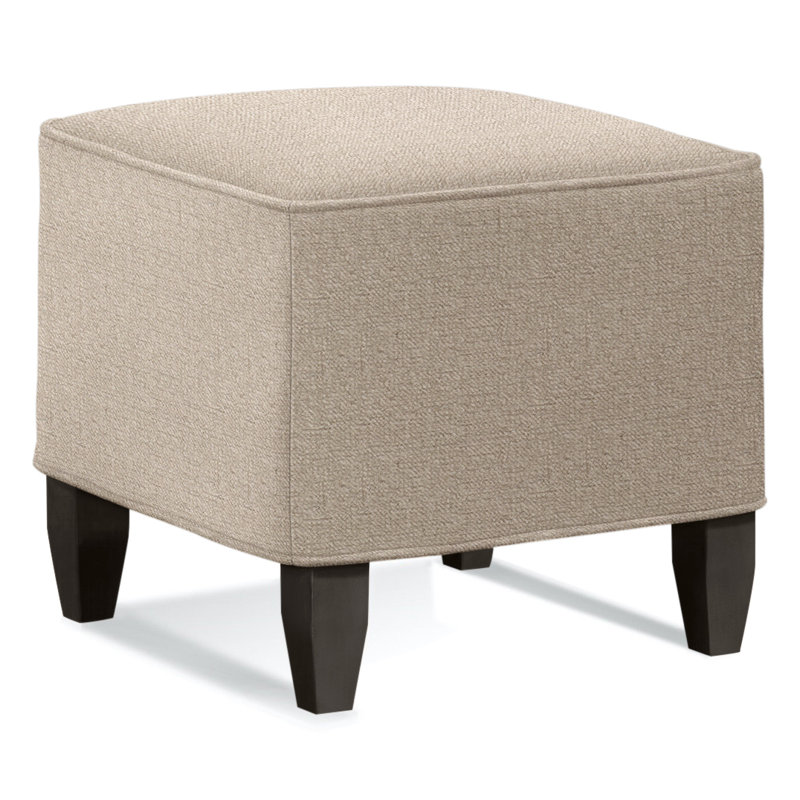 Brooklyn Upholstered Ottoman, Eggshell Crypton Performance Polyester Blend, Truffle