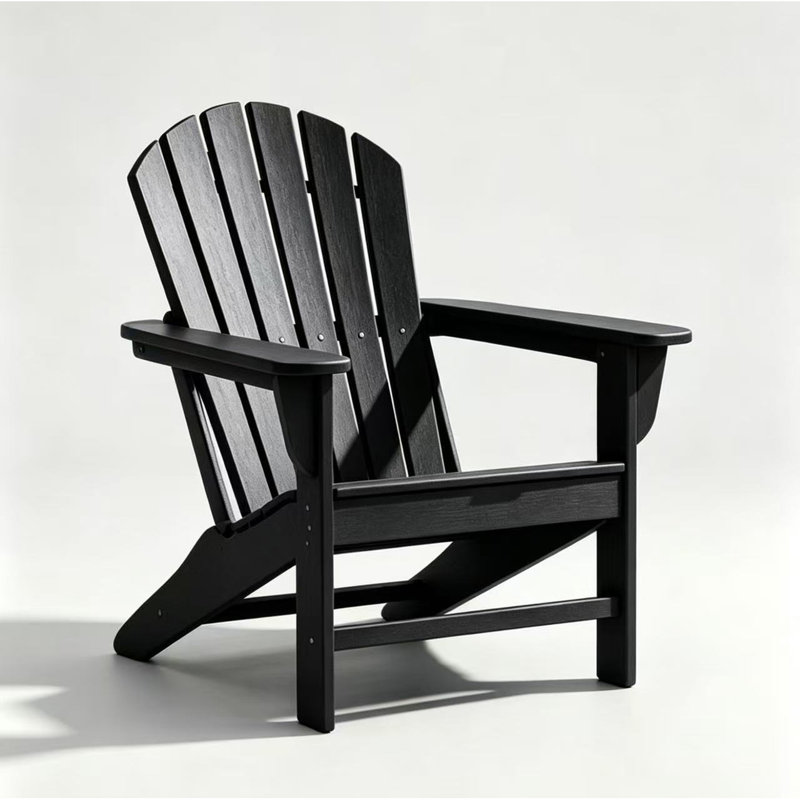 Arneson Outdoor Adirondack Chair, Black
