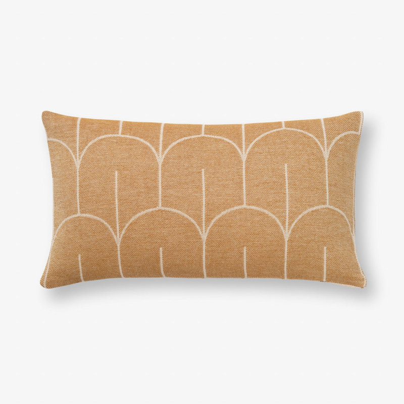 SCALES CUSHION COVER / OCHRE / 30 x 50, Rectangular 19.8"H x 11.8"W, Yellow