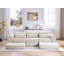 Ensemble modulaire de canapé modulaire rembourré en L de 100 pouces avec 5 coussins pour salon, appartement, chambre à coucher-129465898