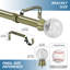 Marvelwood Steel 3.25'' 1'' Single Curtain Rod-424847226-424847228
