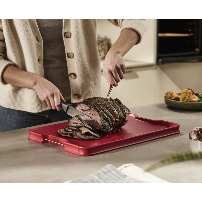 Cut & Carve Plus Multifunction Cutting Board, Red, 13.25" W x 18.5" L