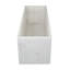 Plateau décoratif avec rebords surélevés, marbre blanc rectangulaire de 15 pouces