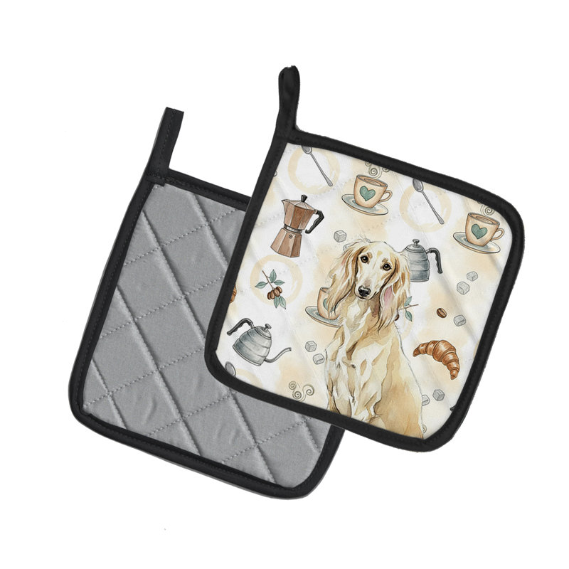 Paire de porte-casseroles crème Saluki