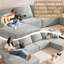 Canapé modulaire Boneless de 4 pièces avec canapé-lit Boneless-607197240-607197246