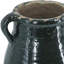 Vase rond en terre cuite 13 "vert forêt et sable