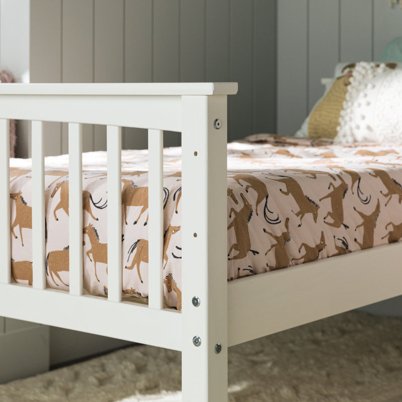 Brinna Kids Twin Over Twin Bunk Bed, Off White