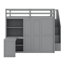 Lit mezzanine avec garde-robe, bureau et tablettes-226718734