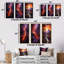 Volcano Volcanic Glow - ensemble de 4 impressions sur toile volcanique-865691130-865691132