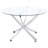 Declan Chrome Round Glass Top Dining Table