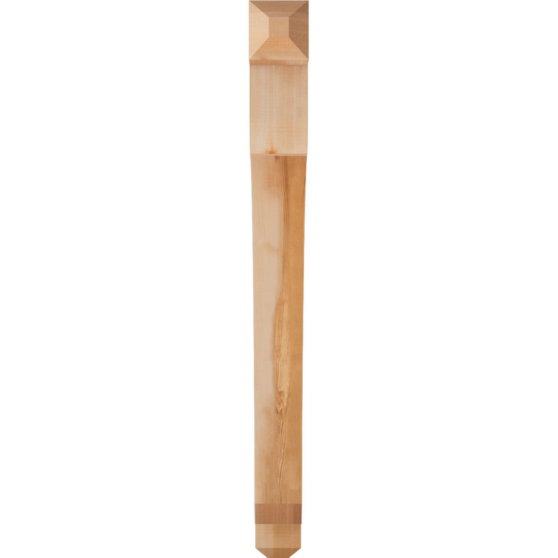 H Support en bois / corbeau, Western Red Cedar (Smooth), H 44 po x l 3,5 po x P 40 po