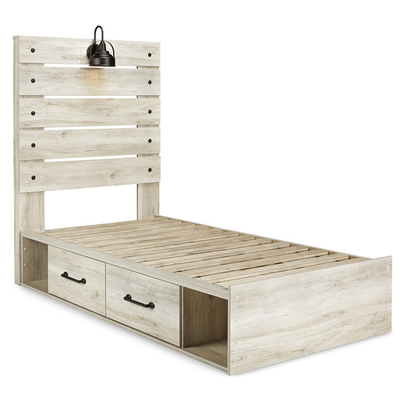 Cambeck Panel Storage Bed, Dresser, Mirror and Nightstand, Twin
