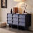 Black Solid Wood Accent Cabinet