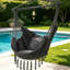 Garden Hanging Black Canvas Hammock Swing Chair