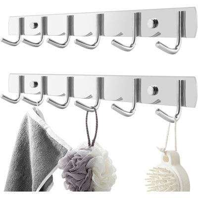 Rayden Metal Wall 6 - Hook Wall Mounted Coat Rack