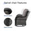 Chaise berçante en osier avec coussins Schutt-925171960