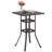 Caruthers Rectangular Metal Outdoor Bistro Table