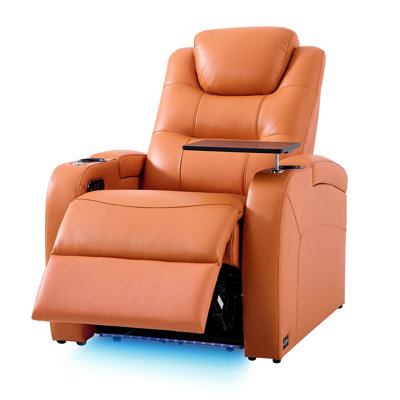 Home Theater Seating Dual Power Movie Theater Chairs Theater Recliner Sofa by Wrought Studio