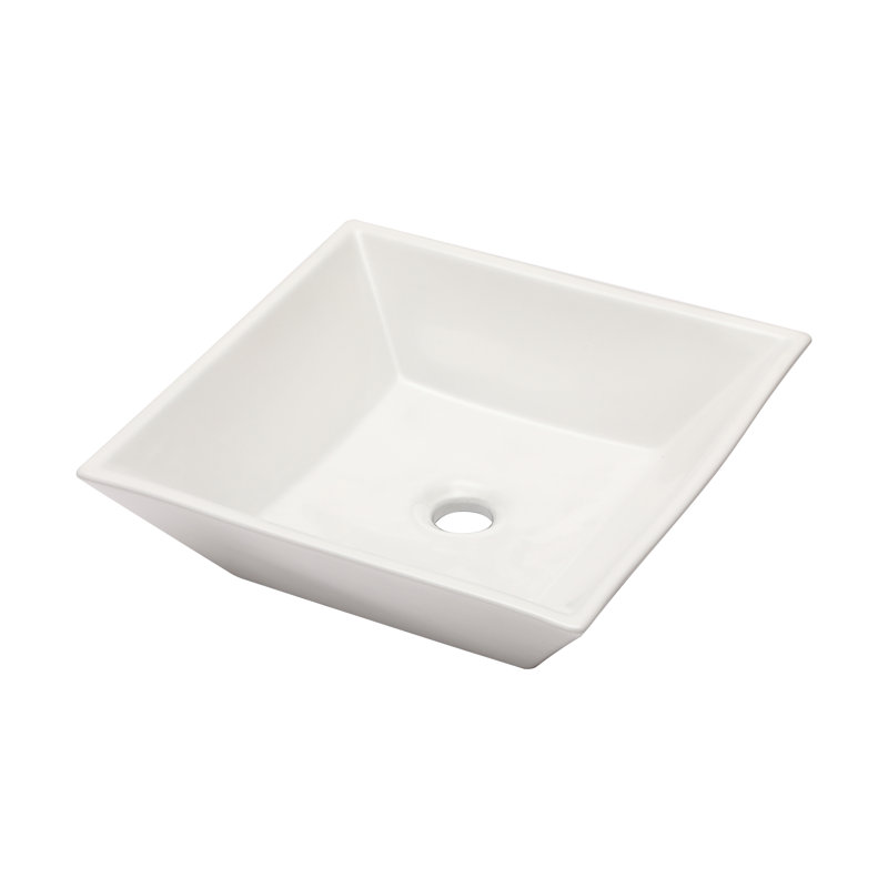 Mocoloo 24"L x 14"W Black Ceramic Bathroom Vessel Sink Rectangular Porcelain Bathroom Basin(No Base), 16" L x 16" W