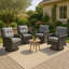 4 chaises de patio pivotantes en rotin avec coussins Ilijah-985207087