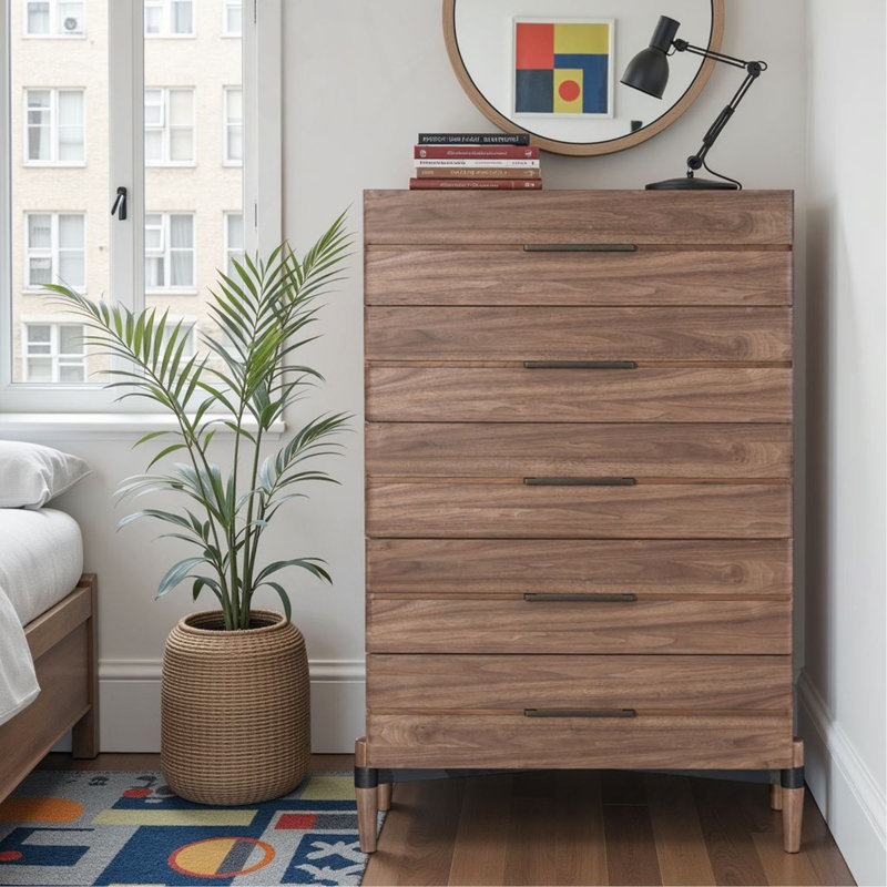 Commode à cinq tiroirs, aucun assemblage requis