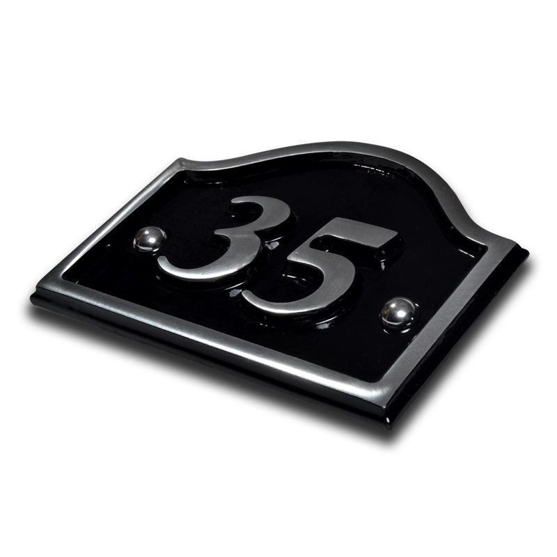 Jaclynn 11.5cm H Reflective Metal House Number, 35