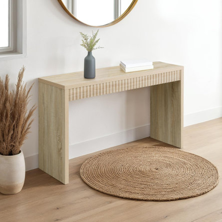 Allegonda Carmel Fluted Entryway Hall Console Table/Desk