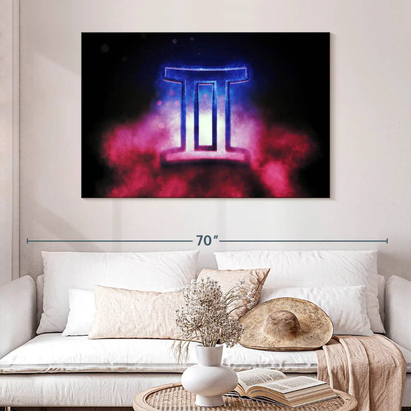 Adella Dramatic Gemini Symbol, 32" H x 48" W