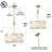 3-Light Drum Cage Chandelier Gold