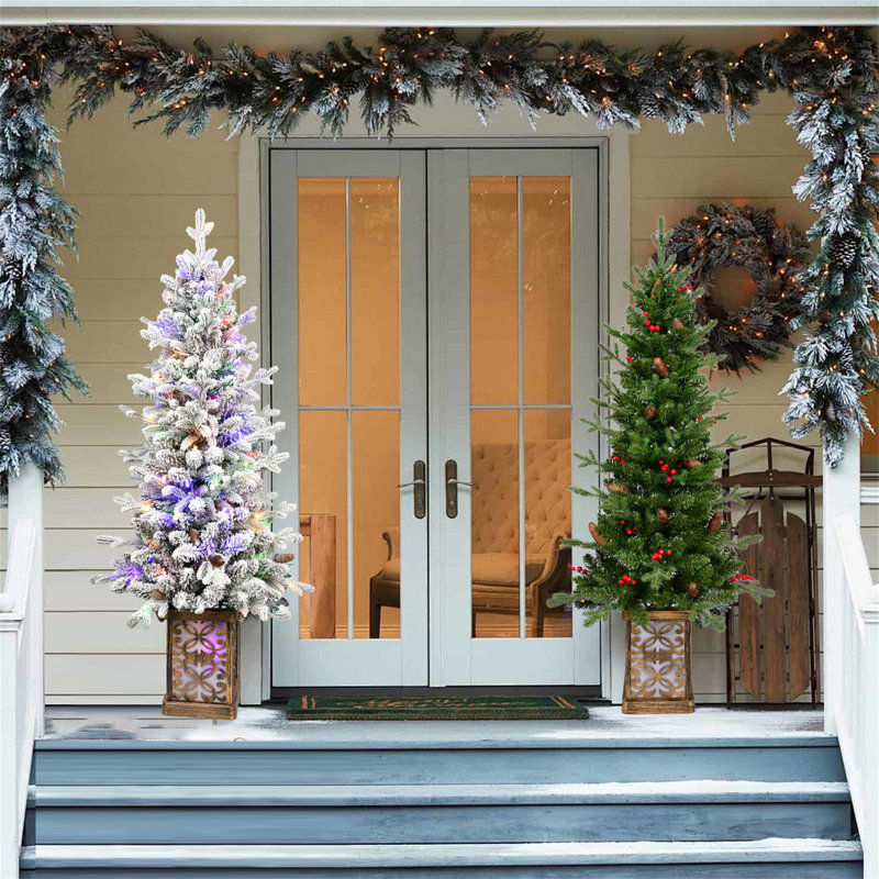 Arbre de Noël enneigé 4 pi avec