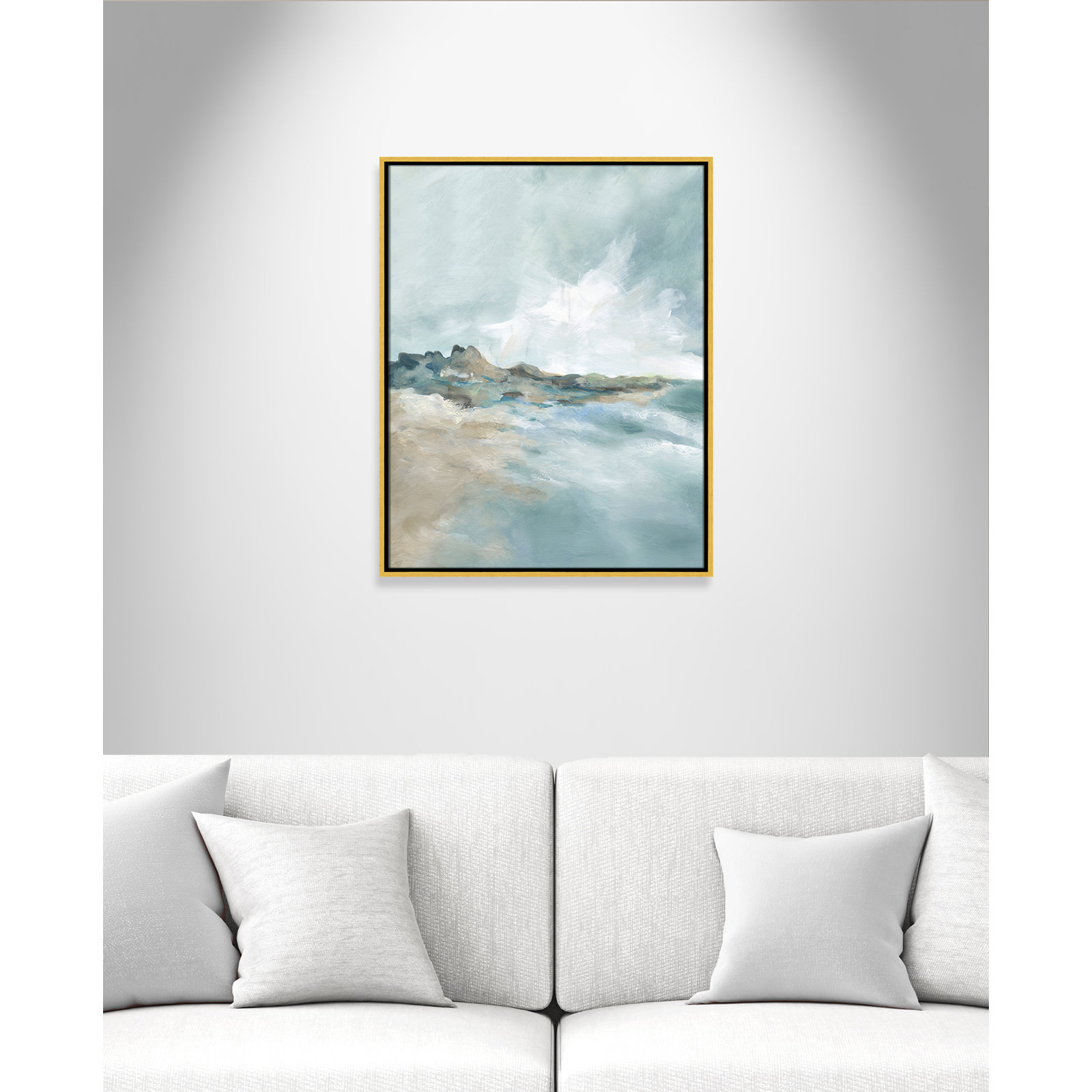 Coralie "Sandpoint" Print by Carol Robinson, 29.5" H x 23.5" W, Gold