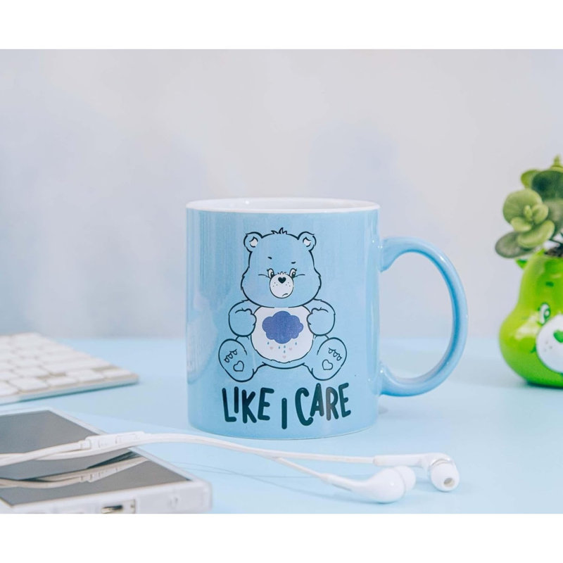 Tasse en céramique «Care Bears Grumpy Bear Like I Care» | Grande tasse à café pour le thé, espresso, cacao | Peut contenir 20 onces