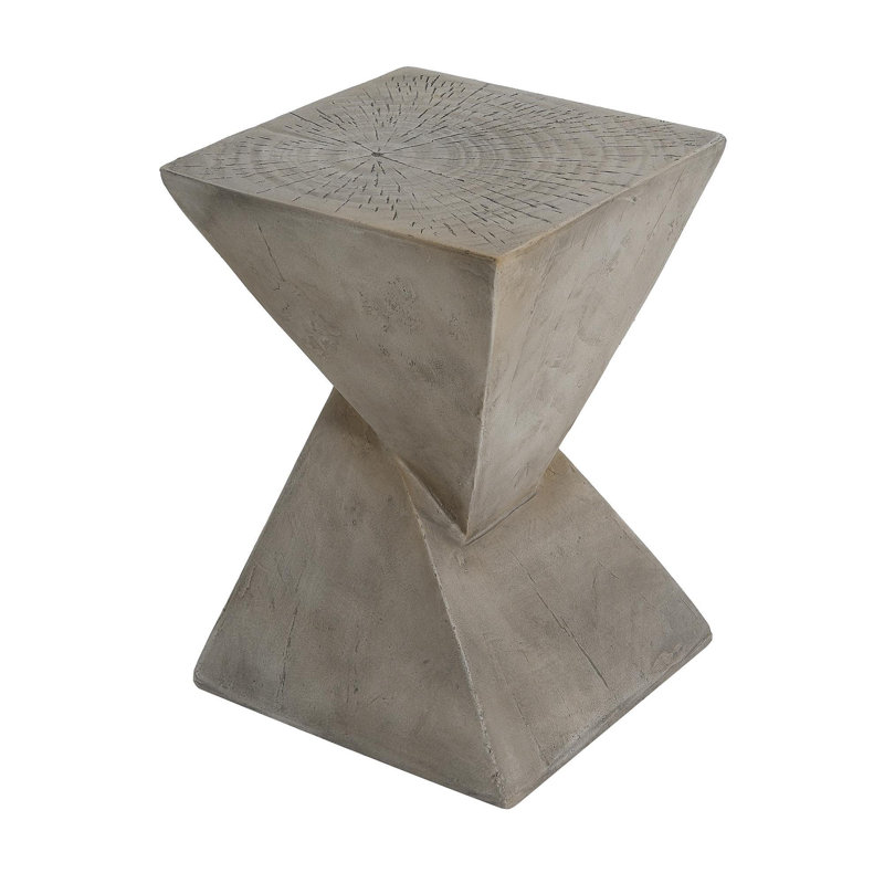 Table d'appoint TESS Modern, Plateau gris clair / base gris clair