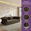 Canapé-lit 3 en 1 en velours Chesterfield-1457734025
