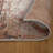 Rust And Gray Damask Distressed Stain Resistant Rug