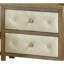 Table de chevet contemporaine en noyer avec tiroirs polyvalents-1589610055