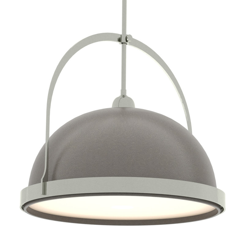 Atlas 1 - Light Single Dome Pendant, 22.3" - 67.3", Dark Smoke, Sterling