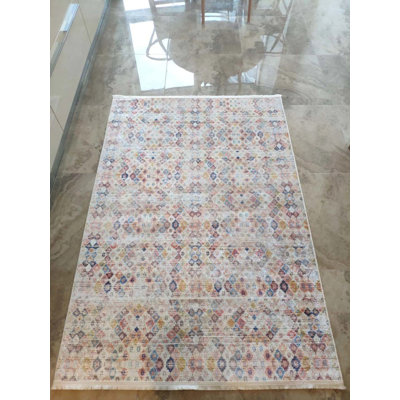 Mathai Performance Washable Moroccan Indoor / Outdoor Rug