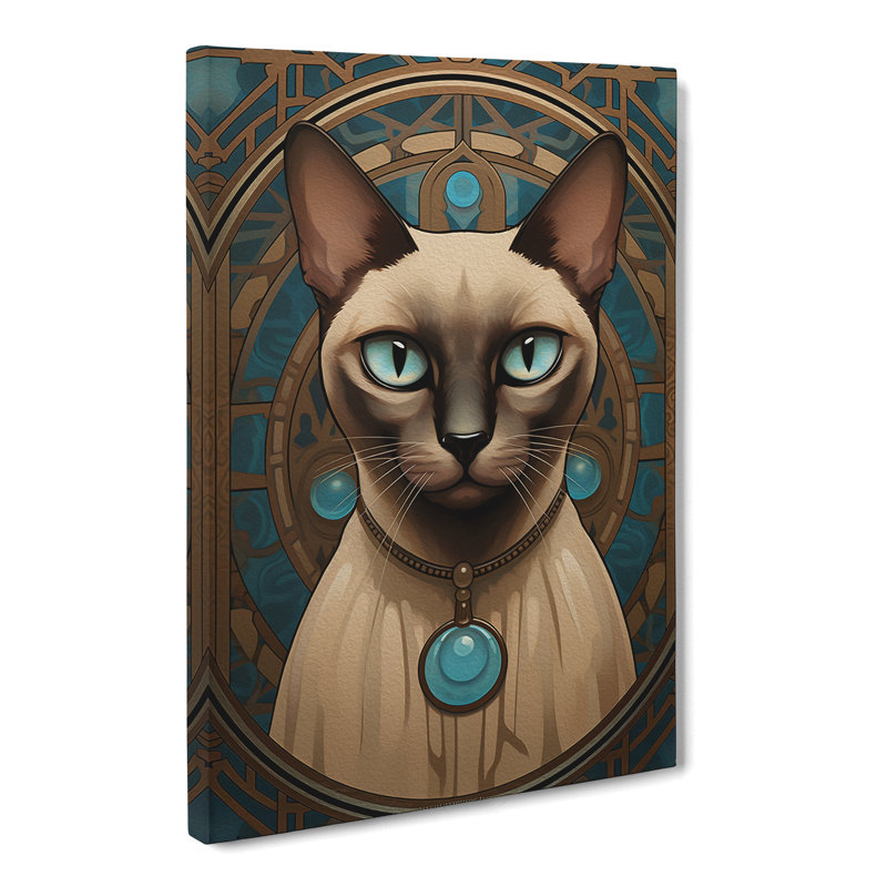 Siamese Cat - Print, 60cm H x 40cm W x 3cm D