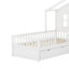 Lit simple avec canapé et tablette-530436163