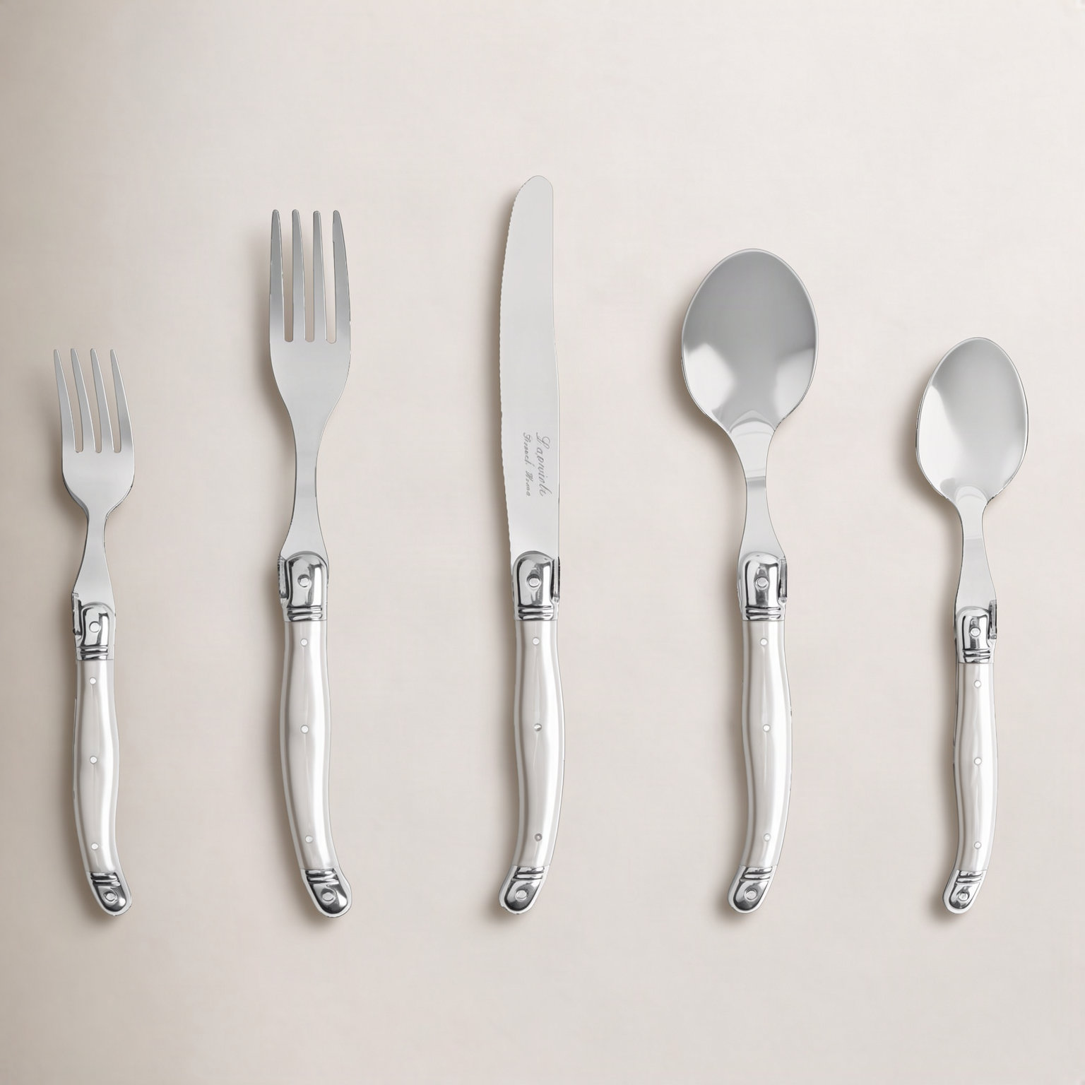 Laguiole Flatware Set - Service for 4, Pewter
