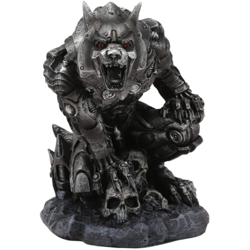 Crâne de loup-garou robotique Denizen of Twilight Steampunk