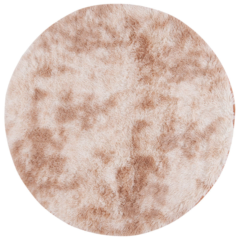 Zuriana Shag Performance Abstract Rug, Round 4'