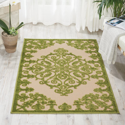 Tapis vert Newton Ikat