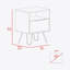 Jacara metal bedside table-1042422834