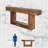 Modern Minimalist Wood Console Table, 2-Tier Open-Leg Entryway Table, Narrow Sofa Table with Hollow Legs for Living Room, Hallway, Oak Finish