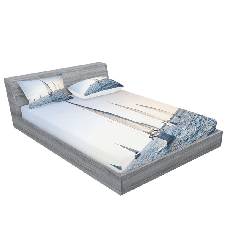 Microfiber Sheet Set, Queen Sheet Set with Fitted Sheet