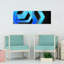 Art mural géométrique abstrait géométrique bleu dynamique-1805517511